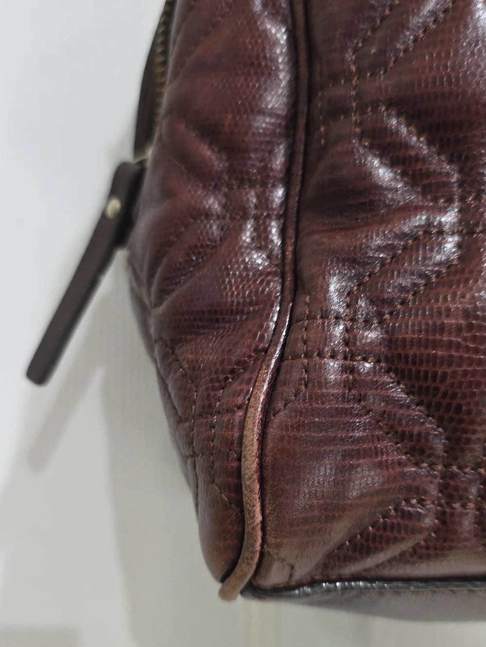Kate Spade Quilted Leather Satchel - Deep Brown
